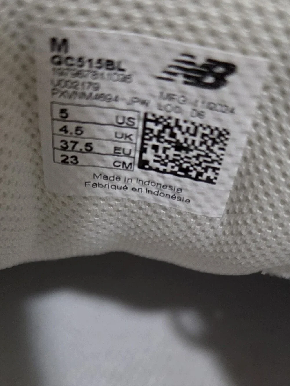 New Balance 515 Kids Youth Size 5 Purple White Running Shoes Sneakers GC515BL